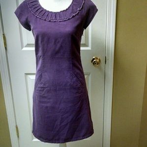 Boden 6R purple corduroy pencil dress